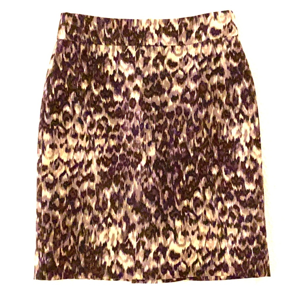 Unique J.Crew print pencil skirt